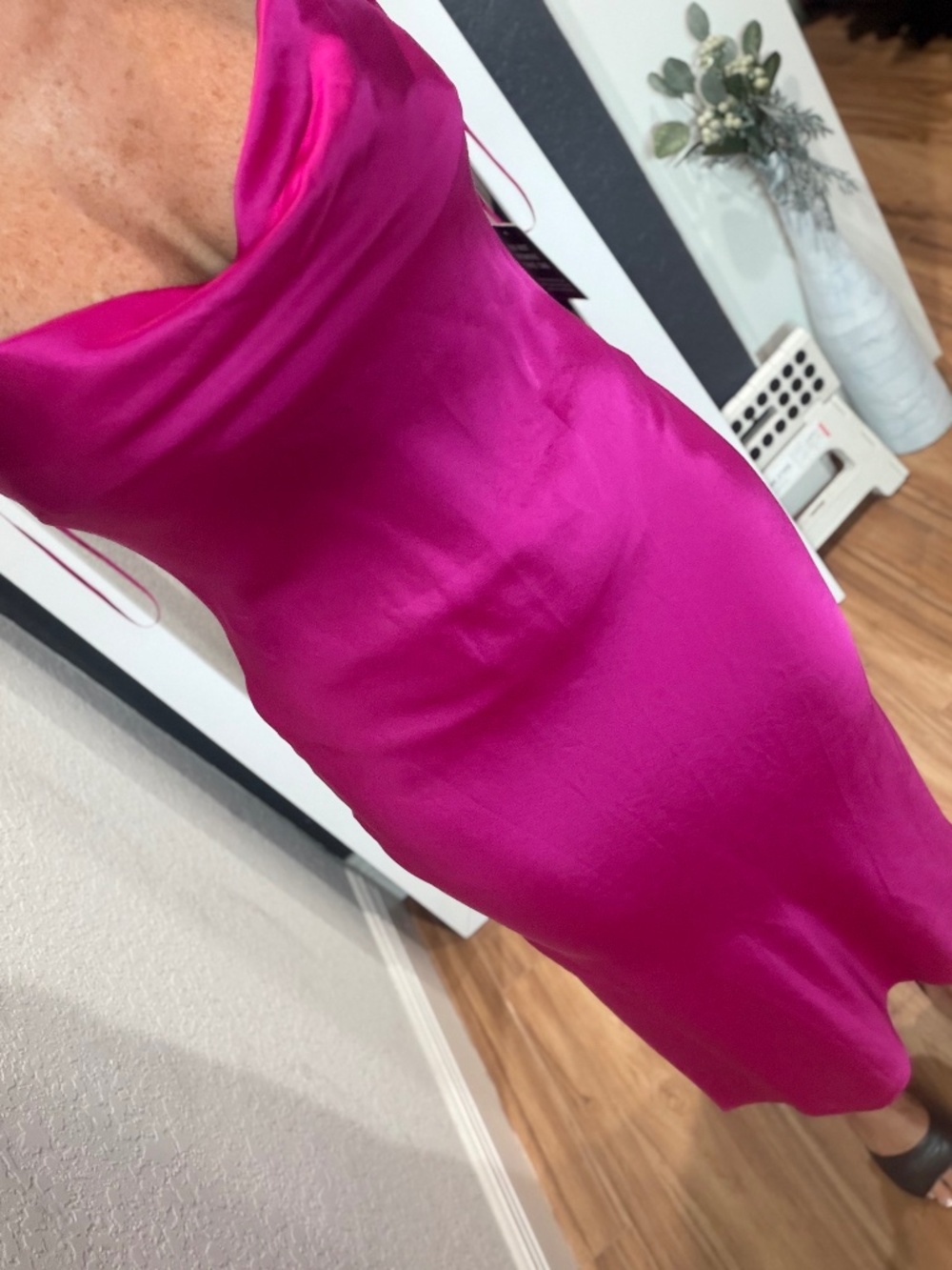 Fuscia  Express silk dress